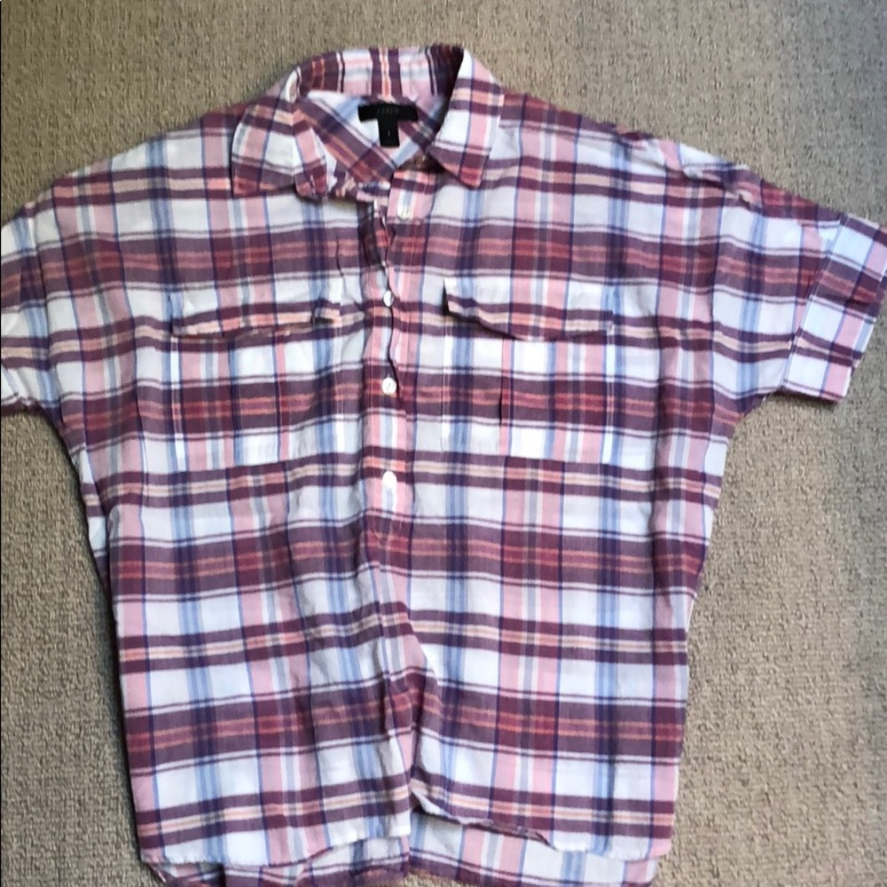 Plaid JCrew Popover Size 6